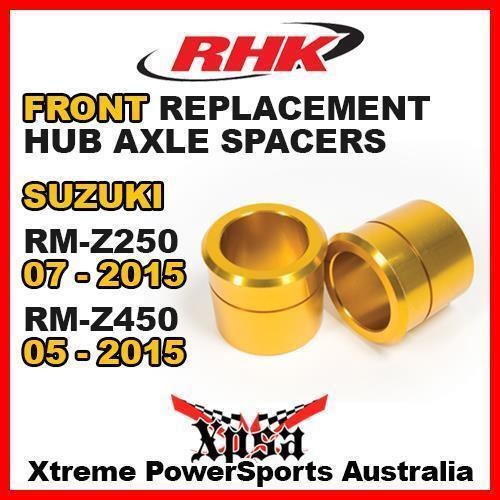 RHK REPLACEMENT AXLE SPACER FRONT for Suzuki RMZ250 07-2015 RMZ450 05-2015 GOLD MX