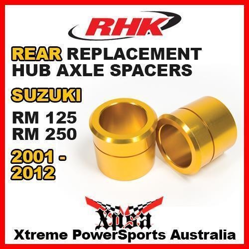 RHK REPLACEMENT AXLE SPACER REAR for Suzuki RM125 RM250 RM 125 250 2001-2012 GOLD