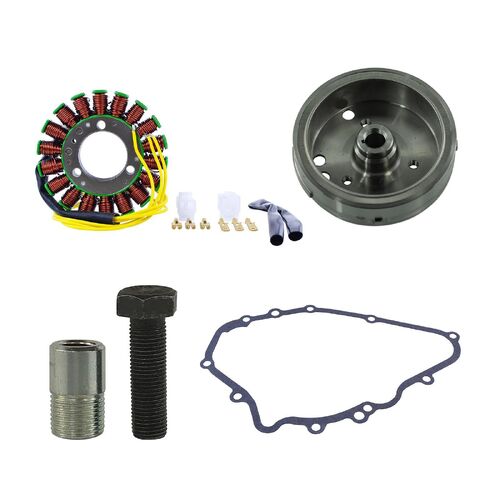 Stator + Gasket + Flywheel + Puller Kit for Kawasaki KLE500 1991-2007