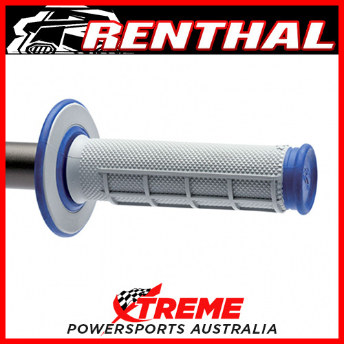 Renthal Mx Grips Blue Grey Dual Compound Diamond/Waffle Dirt Bike Motorcycle  