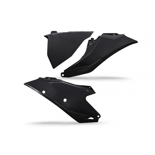 UFO Black Rear Side Panels w/ Left Airbox Cover for Gas Gas EX 250F 2021-2023