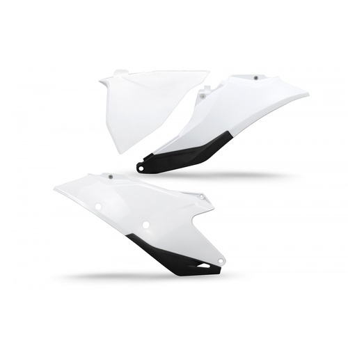 UFO White Rear Side Panels w/ Left Airbox Cover for Gas Gas MC 250 2022-2023