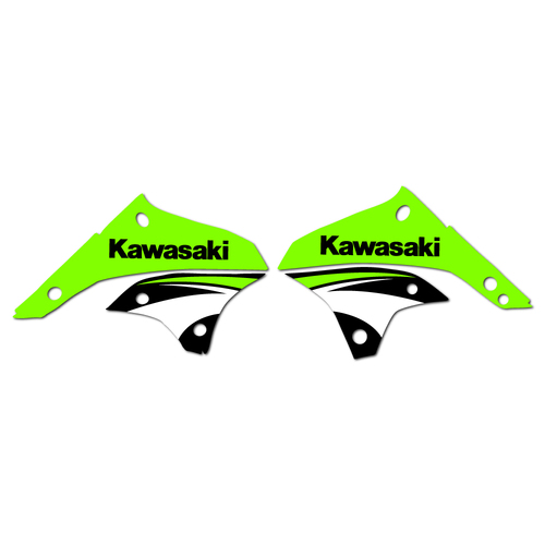 Strike Seats OEM Replica Shroud Graphics for Kawasaki KLX450R 2008