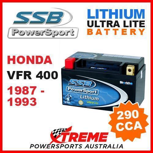 SSB 12V LITHIUM ULTRALITE 290 CCA BATTERY HONDA VFR400 VFR 400 1987-1993 MOTO