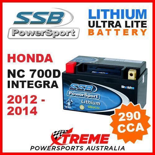 SSB 12V LITHIUM ULTRALITE 290 CCA BATTERY HONDA NC700D NC 700D INTEGRA 2012-2014