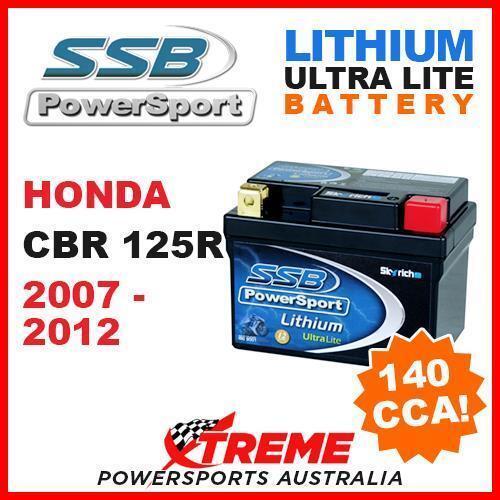 SSB 12V LITHIUM ULTRALITE 140 CCA BATTERY HONDA CBR125R CBR 125R 2007-2012 MOTO