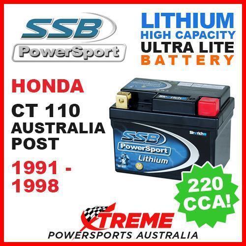 SSB 12V LITHIUM ULTRALITE 220 CCA BATTERY HONDA CT110 CT 110 POSTIE 1991-1998