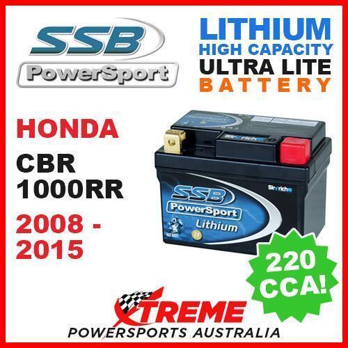 SSB 12V LITHIUM ULTRALITE 220 CCA BATTERY HONDA CBR 1000RR CBR1000RR 2008-2015