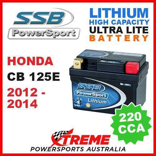 SSB 12V LITHIUM ULTRALITE 220 CCA BATTERY HONDA CB125E CB 125E 2012-2014 MOTO