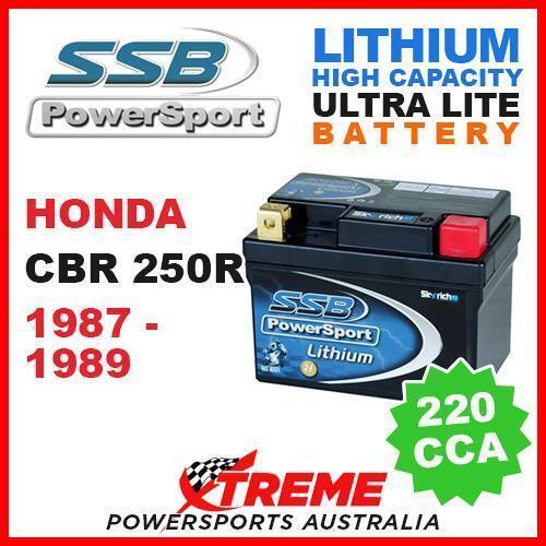 SSB 12V LITHIUM ULTRALITE 220 CCA BATTERY HONDA CBR250R CBR 250R 1987-1989 MOTO