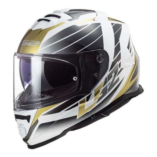 LS2 FF800 STORM NERV WHITE ANTIQUE GOLD 2XL