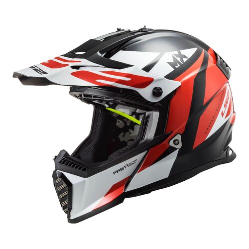 LS2 MX437J FAST MINI STRIKE BLK/WHT/RED L