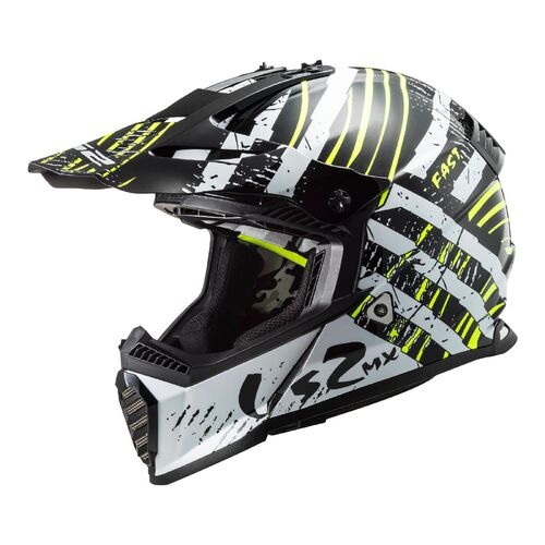 LS2 MX437 FAST EVO VERVE BLK WHT 2XL