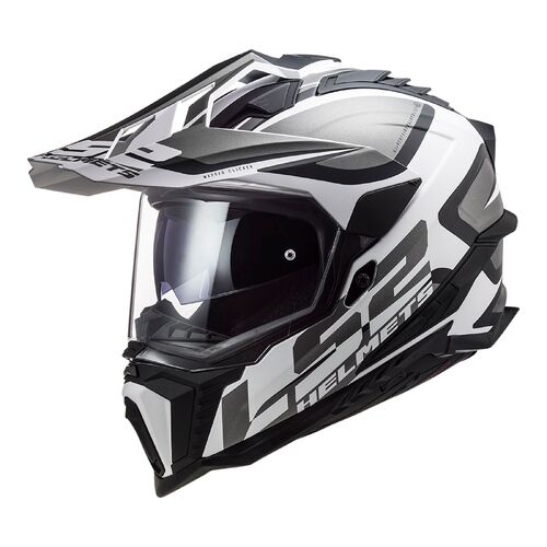 LS2 MX701 EXPLORER HPFC ALTER MAT BLK/WHT 2XL