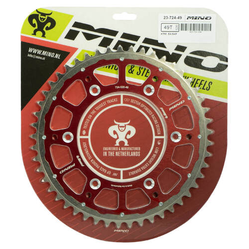 Mino 48 Tooth Red Fusion Steath Rear Sprocket for Honda CRF250R 2004-2023