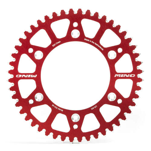 Mino 44 Tooth Red Rear Alloy Sprocket for Beta RR 125 2T 2018-2023