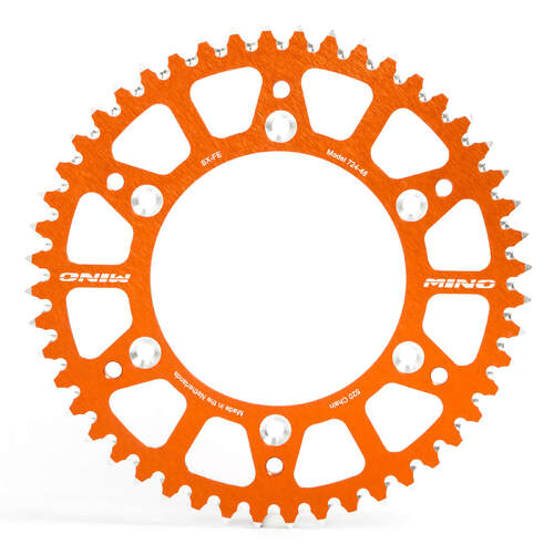 Mino 44 Tooth Orange Rear Alloy Sprocket for KTM 60 SX 1998-2000