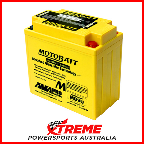 Motobatt 12V 140 CCA MB9U Aprilia 100 SCARABEO 4T 2002-2006 Motobatt AGM Battery