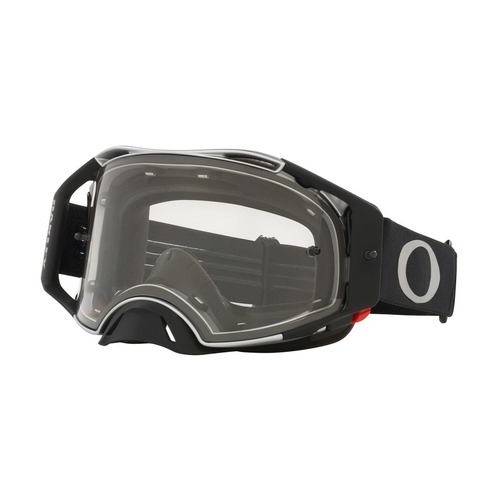 Oakley Airbrake MX Tuff Blocks Black Gunmetal Goggles with Clear Lens