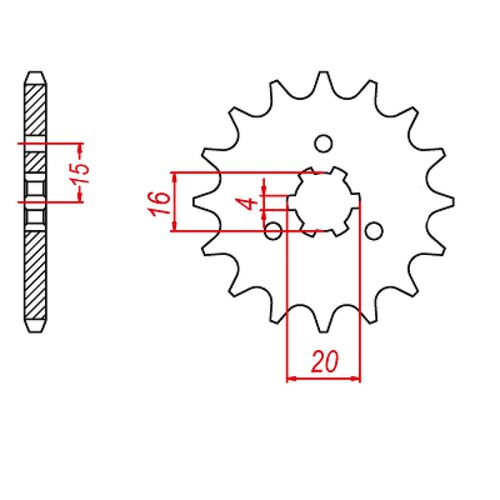 MTX 14 Tooth Front Sprocket for Kawasaki KD80 1980-1983