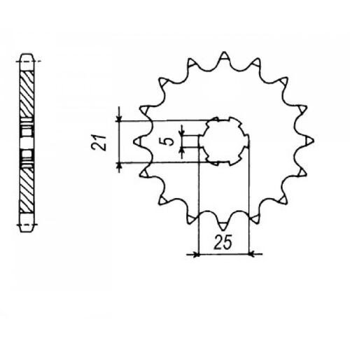 MTX 13 Tooth Front Sprocket for Suzuki TC90 1971-1974