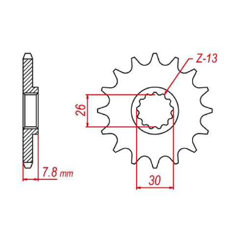 MTX 18 Tooth Front Sprocket for Triumph America 2015-2017