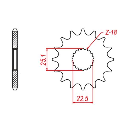 MTX 17 Tooth Front Sprocket for Triumph Bonneville T100 2017-2018