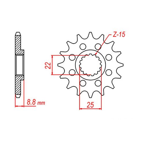 MTX 12 Tooth Front Sprocket for BETA RR125 2T Racing 2021