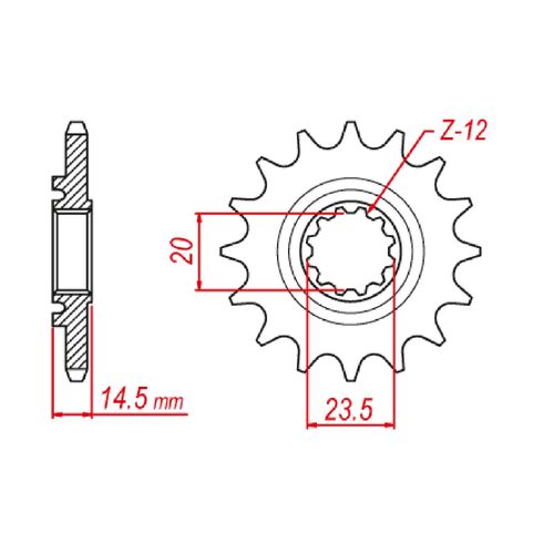 MTX 13 Tooth Front Sprocket for Honda CRF450L 2019-2020