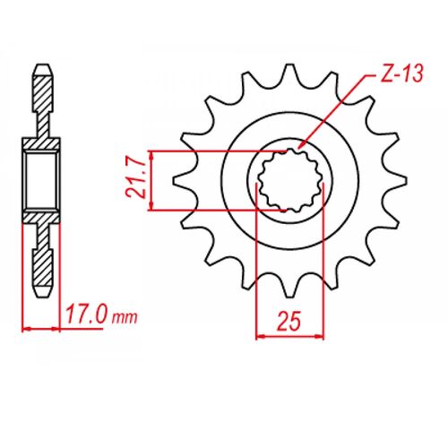 MTX 15 Tooth Front Sprocket for Honda CB500F 2013-2023