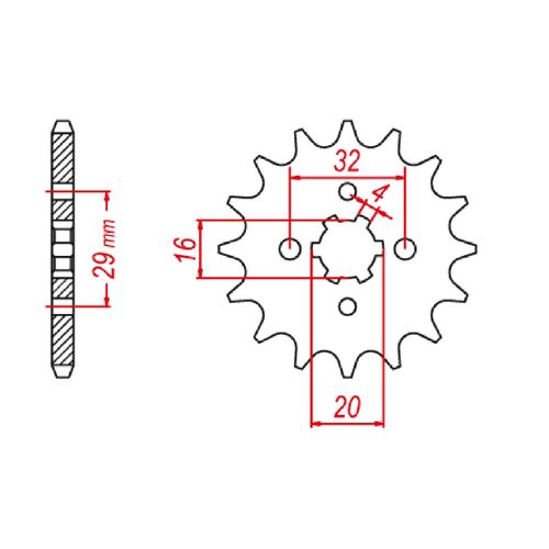 MTX 12 Tooth Front Sprocket for Suzuki TF100 1977-1995