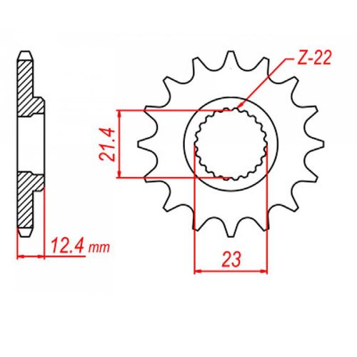 MTX 14 Tooth Front Sprocket for Yamaha YFM250R RAPTOR 2WD 2008-2010