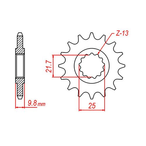 MTX 19 Tooth Front Sprocket for Yamaha FZR400 RR 1988-1992