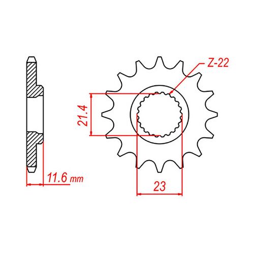 MTX 13 Tooth Front Sprocket for Yamaha TT250R 1993-1997