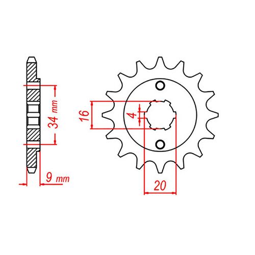 MTX 13 Tooth Front Sprocket for Yamaha TTR230 2005-2023