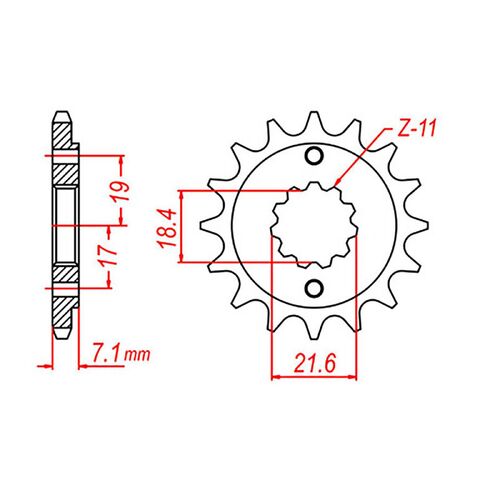 MTX 12 Tooth Front Sprocket for Honda CB300F 2015