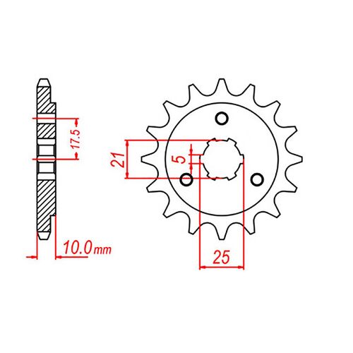 MTX 13 Tooth Front Sprocket for Suzuki DR650SE 1996