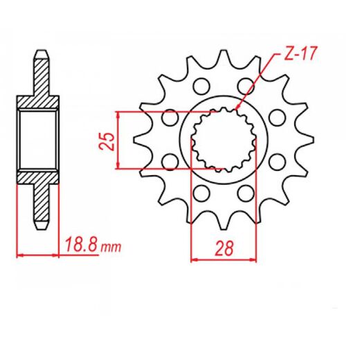 MTX 20 Tooth Front Sprocket for BMW F800R 2009-2013