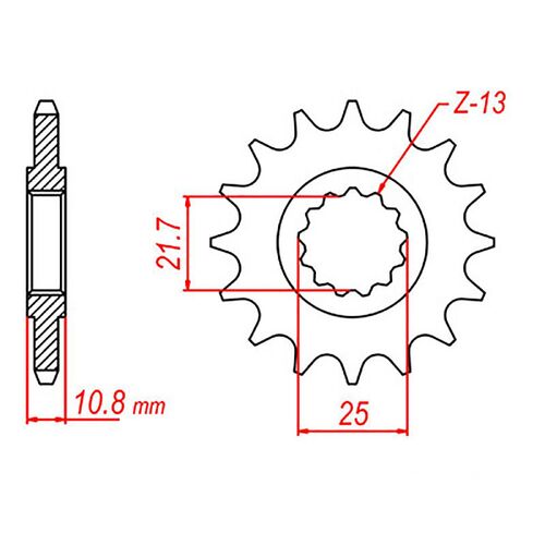 MTX 17 Tooth Front Sprocket for Yamaha TDM850 1996-1998