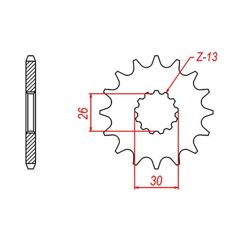 MTX 17 Tooth Front Sprocket for Triumph America 2013-2015