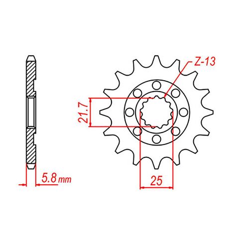 MTX 12 Tooth Front Sprocket for Kawasaki KLX450R 2008-2010