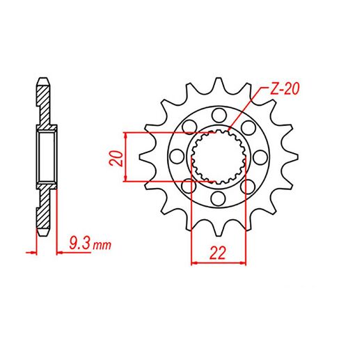 MTX 12 Tooth Front Sprocket for Kawasaki KX250F 2006-2014