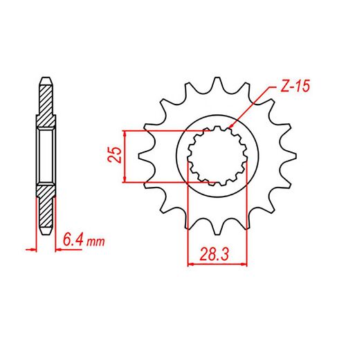 MTX 14 Tooth Front Sprocket for Yamaha YFM700R RAPTOR 2WD 2006-2022