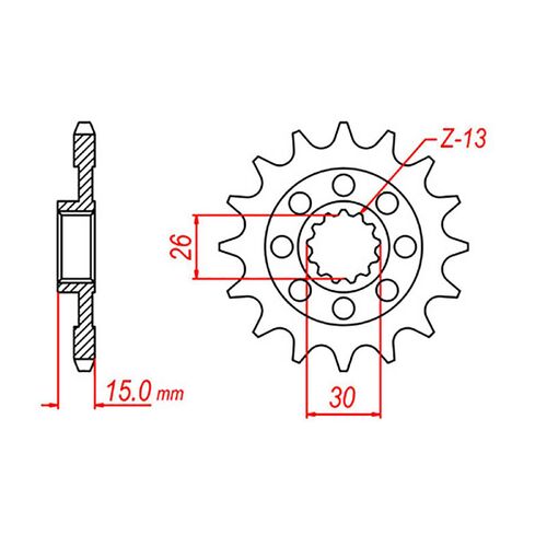 MTX 17 Tooth Front Sprocket for BMW HP4 2013-2017