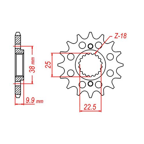 MTX 13 Tooth Front Sprocket for BMW G450X Enduro 2006-2007