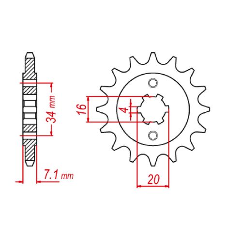 MTX 14 Tooth Front Sprocket for KTM 200 Duke 2012-2019