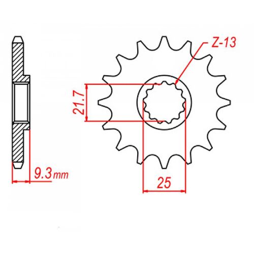 MTX 14 Tooth Front Sprocket for Kawasaki KLX230 2020-2022