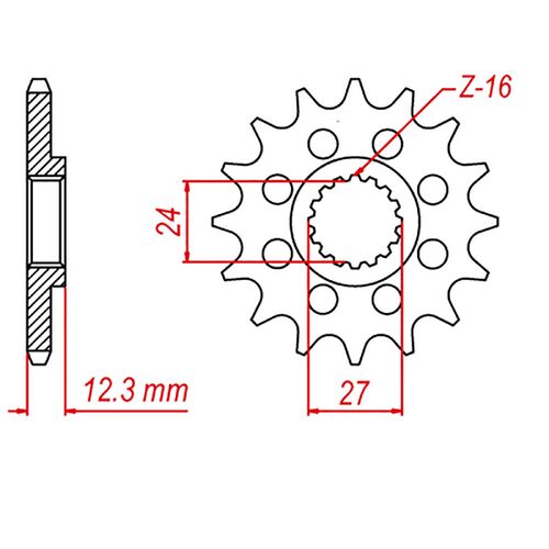 MTX 17 Tooth Front Sprocket for Suzuki GSXR1000 2017-2023