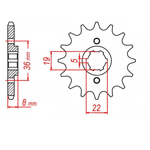 MTX 14 Tooth Front Sprocket for Honda ATC350X 1985