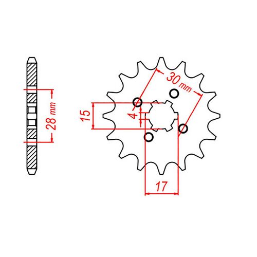 MTX 13 Tooth Front Sprocket for Honda C50 SUPER CUB 1966-2014